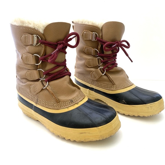 Sorel Women’s Tan Manitou Utility Snow Boots - Picture 2 of 11